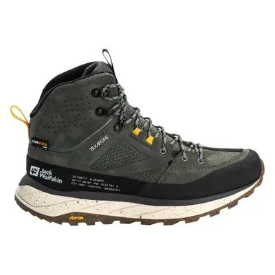 Jack Wolfskin TERRAQUEST TEXAPORE MID Pánská treková obuv, zelená, velikost