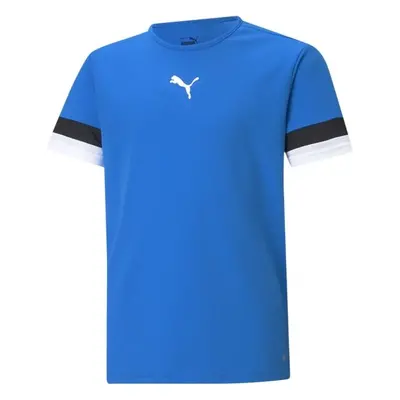 Puma TEAMRISE JERSEY TEE Dětské fotbalové triko, modrá, velikost