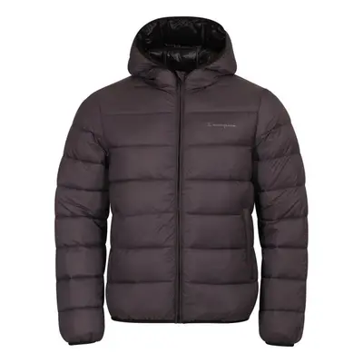 Champion PLAIN WOVEN NYLON HOODED JACKET Pánská zimní bunda, tmavě šedá, velikost