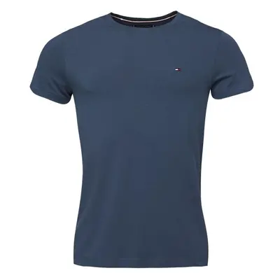 Tommy Hilfiger STRETCH SLIM FIT Pánské triko, tmavě modrá, velikost