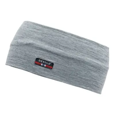 Devold BREEZE MERINO HEADBAND Vlněná čelenka, šedá, velikost