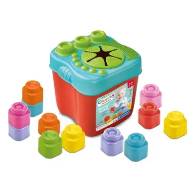 CLEMENTONI CLEMMY BABY - SENSORY BUCKET WITH CUBES Kreativní set, mix, velikost