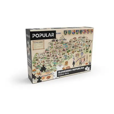 POPULAR MAPA SLOVENSKA KS Puzzle, mix, velikost