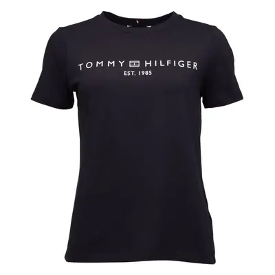 Tommy Hilfiger LOGO CREW NECK Dámské triko, tmavě modrá, velikost