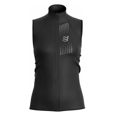 Compressport HURRICANE WINDPROOF VEST W Dámská větruodolná vesta, černá, velikost