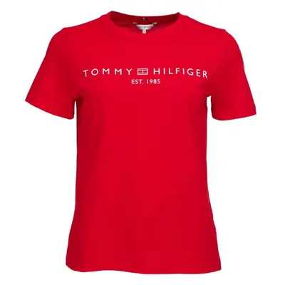 Tommy Hilfiger LOGO CREW NECK Dámské triko, červená, velikost