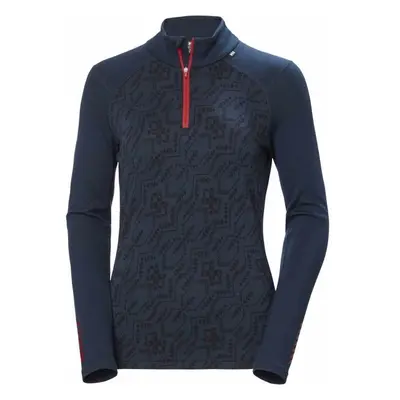 Helly Hansen W LIFA MERINO MIDWEIGHT GRAPHI Dámské Merino triko, tmavě modrá, velikost