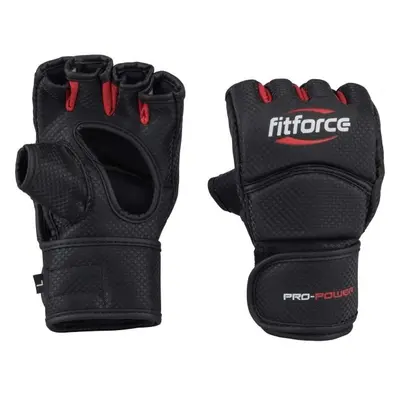 Fitforce PRO POWER MMA bezprsté rukavice, černá, velikost