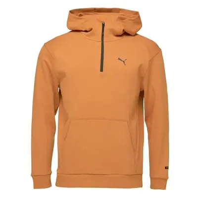 Puma RADCAL HOODED HALF ZIP Pánská mikina, hnědá, velikost