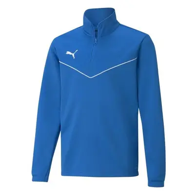 Puma TEAMRISE 4 ZIP TOP Chlapecká mikina, modrá, velikost