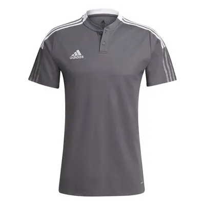 adidas TIRO POLO SHIRT Pánské fotbalové triko, šedá, velikost