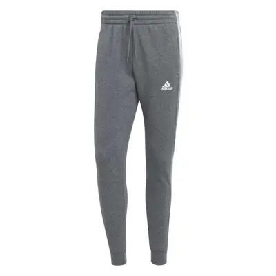 adidas ESSENTIALS FLEECE 3-STRIPES TAPERED CUFF Pánské tepláky, šedá, velikost