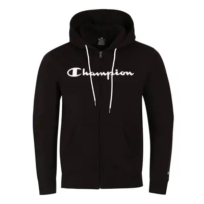 Champion HOODED FULL ZIP SWEATSHIRT Pánská mikina, černá, velikost