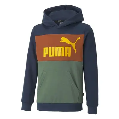 Puma ESSENTIALS+COLORBLOCK HOODIE Dětská mikina, tmavě modrá, velikost