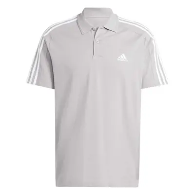 adidas 3-STRIPES PIQUE POLO SHIRT Pánské polo triko, šedá, velikost