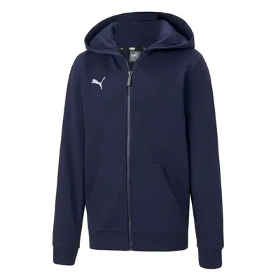 Puma TEAMGOAL CASUALS FULL-ZIP HOODIE Fotbalová, tepláková bunda, tmavě modrá, velikost