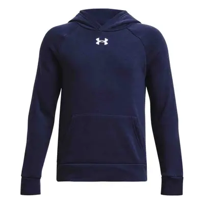 Under Armour RIVAL FLEECE HOODIE Chlapecká mikina, tmavě modrá, velikost