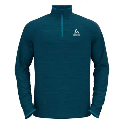 Odlo MIDLAYER 1/2 ZIP RUN EASY WARM Mikina s 1/2 zipem, modrá, velikost