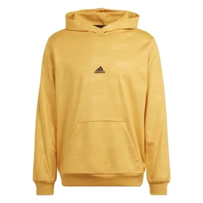 adidas EMBOSSED HOODIE Pánská mikina, žlutá, velikost