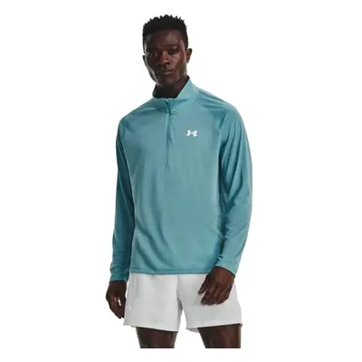 Under Armour STREAKER HALF ZIP Pánské triko s dlouhým rukávem, tyrkysová, velikost