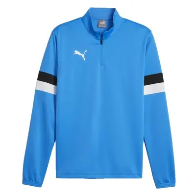 Puma TEAMRISE 1/4 ZIP TOP Pánská mikina se zipem, modrá, velikost