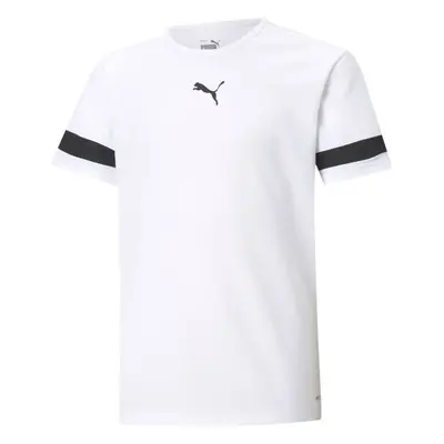 Puma TEAMRISE JERSEY TEE Dětské fotbalové triko, bílá, velikost