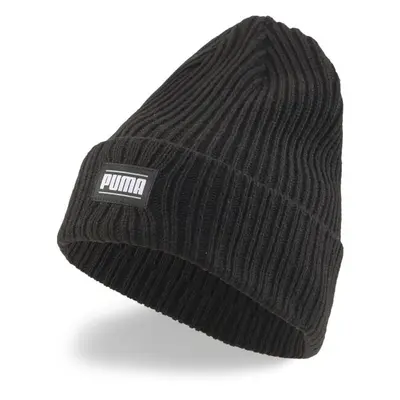 Puma RIBBED CLASSIC CUFF BEANIE Pletená čepice, černá, velikost