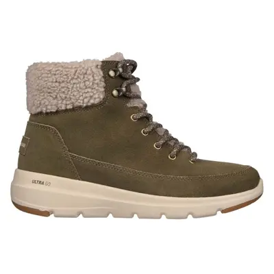 Skechers GLACIAL ULTRA - WOODLANDS Dámská zimní obuv, khaki, velikost