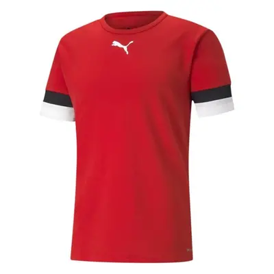 Puma TEAMRISE JERSEY TEE Pánské fotbalové triko, červená, velikost