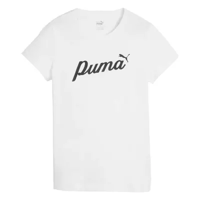 Puma ESSENTIALS + BLOSSOM SCRIP TEE Dámské triko, bílá, velikost