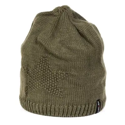 Finmark WINTER HAT Dámská zimní pletená čepice, khaki, velikost