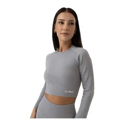 GymBeam FLO Dámský crop top, šedá, velikost