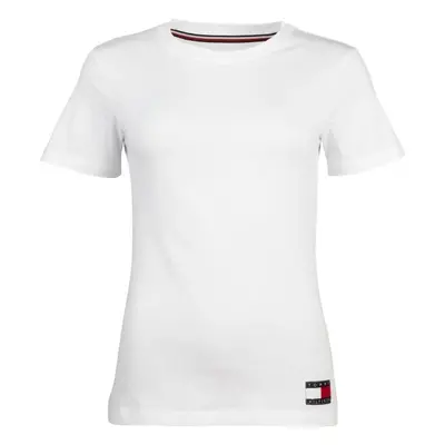 Tommy Hilfiger TOMMY LOUNGE-SHORT SLEEVE TEE Dámské tričko, bílá, velikost