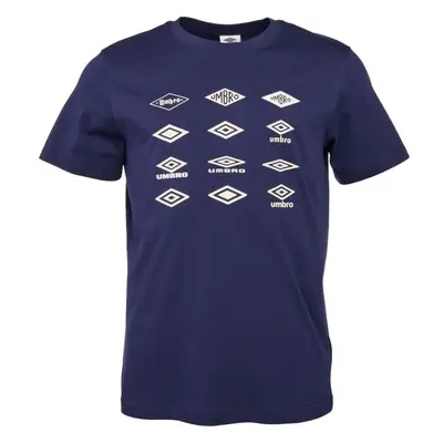 Umbro HISTORIC LOGOS GRAPHIC TEE Pánské triko, tmavě modrá, velikost