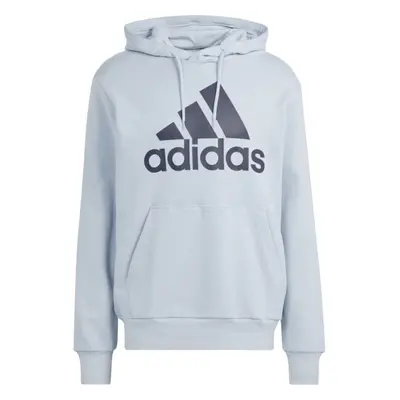 adidas BIG LOGO HOODIE Pánská mikina, světle modrá, velikost