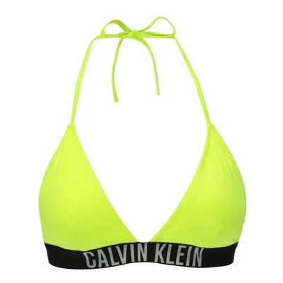 Calvin Klein STRING SIDE TIE Dámský horní díl plavek, reflexní neon, velikost