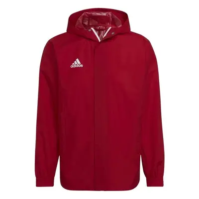 adidas ENTRADA ALL WEATHER JACKET Pánská fotbalová bunda, červená, velikost