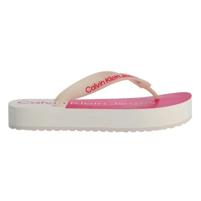 Calvin Klein BEACH SANDAL FLATFORM Dámské žabky, bílá, velikost