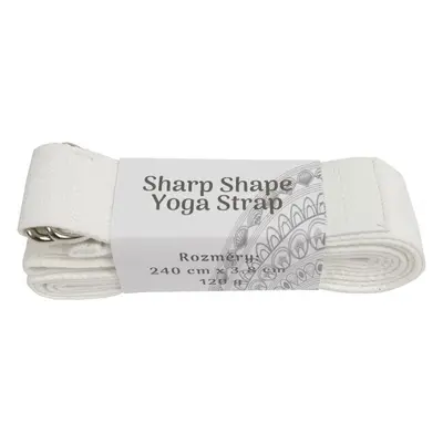 SHARP SHAPE YOGA STRAP WHITE Jóga páska, bílá, velikost