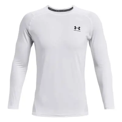 Under Armour HG ARMOUR FITTED Pánské triko s dlouhým rukávem, bílá, velikost