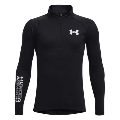 Under Armour TECH BL 1/2 ZIP Chlapecké tričko, černá, velikost