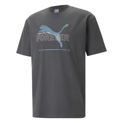 Puma SS BETTER RELAXED GRAPHIC TEE Pánské tričko, tmavě šedá, velikost