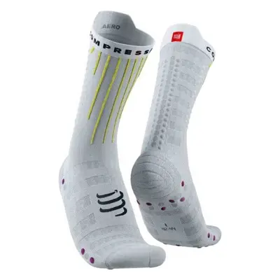 Compressport AERO SOCKS Cyklistické ponožky, bílá, velikost