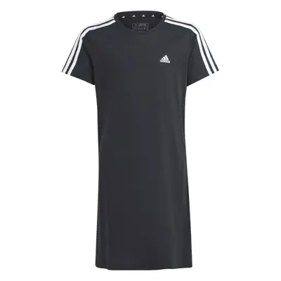 adidas ESSENTIALS 3-STRIPES DRESS Dívčí šaty, černá, velikost