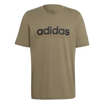 adidas LINEAR TEE Pánské tričko, khaki, velikost