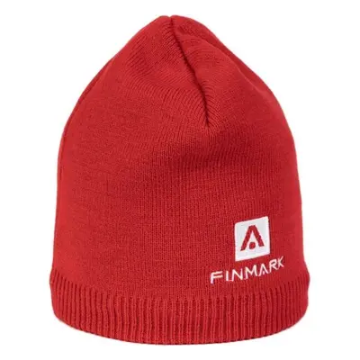 Finmark WINTER HAT Zimní pletená čepice, červená, velikost