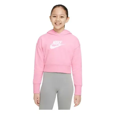 Nike SPORTSWEAR CLUB Dívčí mikina, růžová, velikost