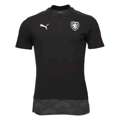 Puma CASUALS POLO FAČR Pánské polo triko, černá, velikost