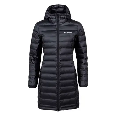 Columbia LAKE DOWN LONG HOODED JACKET Dámská péřová bunda, černá, velikost