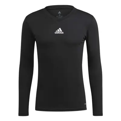 adidas TEAM BASE LONG SLEEVE TEE Pánské fotbalové triko, černá, velikost